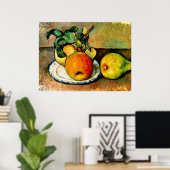 Cezanne - Stilleven met appels en peren Poster (Thuiskantoor)
