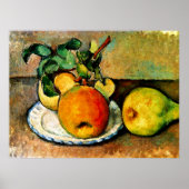 Cezanne - Stilleven met appels en peren Poster (Voorkant)