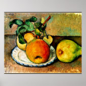 Cezanne - Stilleven met appels en peren Poster (Voorkant)