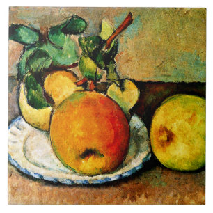 Cezanne - Stilleven met appels en peren, Tegeltje