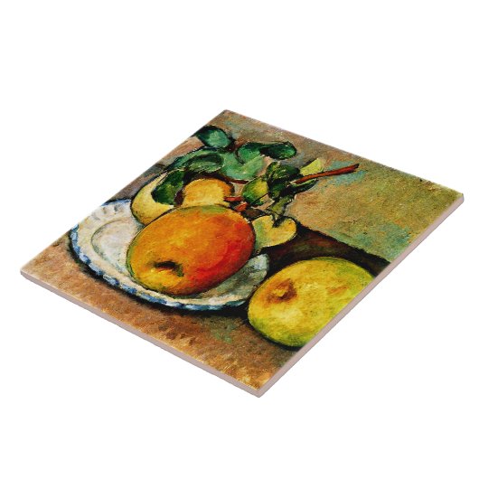 Cezanne - Stilleven met appels en peren, Tegeltje (Zijkant)
