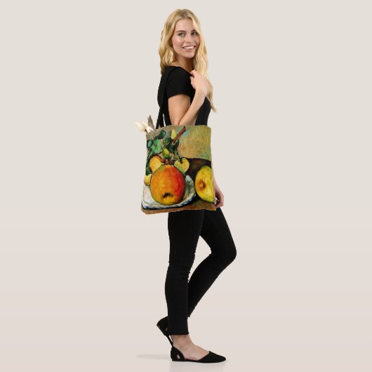Cezanne - Stilleven met appels en peren Tote Bag (Op model)