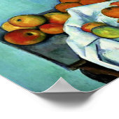 Cezanne - Stilleven met appels en primroses Poster (Hoek)