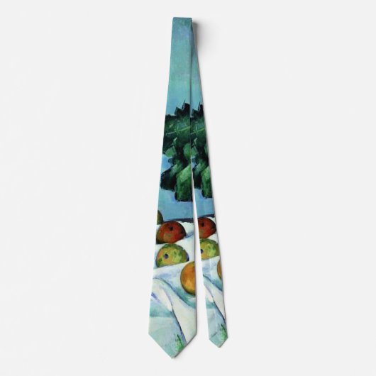 Cezanne - Stilleven met appels en primula's Stropdas (Voorkant)