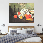 Cezanne - Stilleven met fruit Canvas Afdruk (Insitu (Slaapkamer))