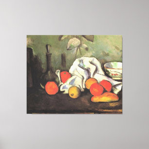 Cezanne - Stilleven met fruit Canvas Afdruk