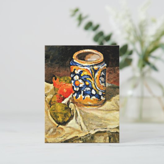 Cezanne - Stilleven met Italiaans aardewerk Briefkaart (Staand voorkant)