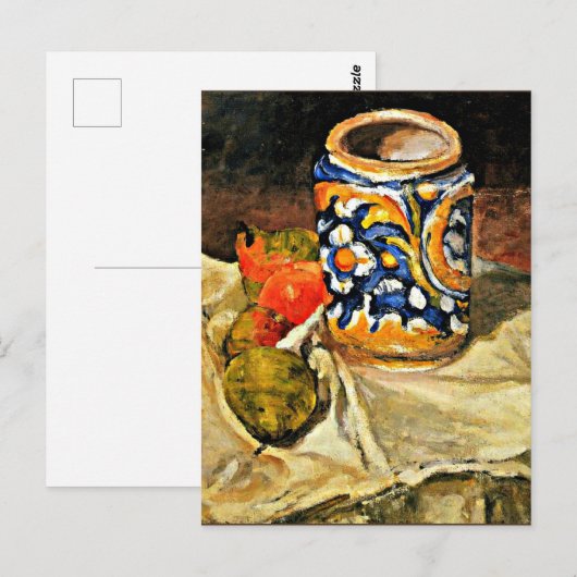 Cezanne - Stilleven met Italiaans aardewerk Briefkaart (Voorkant / Achterkant)