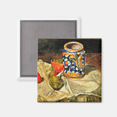 Cezanne - Stilleven met Italiaanse aardewerk Magneet (Voorkant / Achterkant)