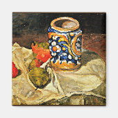 Cezanne - Stilleven met Italiaanse aardewerk Magneet (Voorkant)
