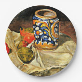Cezanne - Stilleven met Italiaanse aardewerk Papieren Bordje (Voorkant)