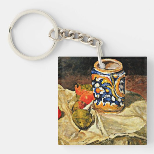 Cezanne - Stilleven met Italiaanse aardewerk Sleutelhanger (voorkant)