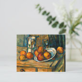 Cezanne - Stilleven met melk Jug en fruit Briefkaart (Staand voorkant)