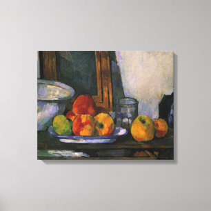 Cezanne - Stilleven met open la, Canvas Afdruk