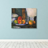 Cezanne - Stilleven met open la, Canvas Afdruk (Insitu (Houten vloer))