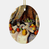 Cezanne - Stilleven, Post, Bottle, Cup en Fruit Keramisch Ornament (Rechts)