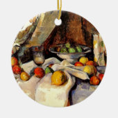Cezanne - Stilleven, Post, Bottle, Cup en Fruit Keramisch Ornament (Voorkant)