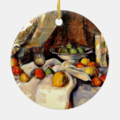 Cezanne - Stilleven, Post, Bottle, Cup en Fruit Keramisch Ornament (Achterkant)