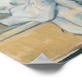 Cézanne - stilstaand leven met gordijn en drijfput poster (Hoek)