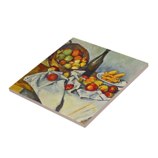 Cezanne The Basket of Apples Tile Tegeltje (Zijkant)