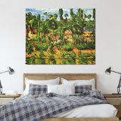 Cezanne - The Chateau de Medan Canvas Afdruk (Insitu (Slaapkamer))