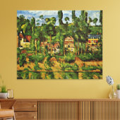 Cezanne - The Chateau de Medan Canvas Afdruk (Insitu (Woonkamer))