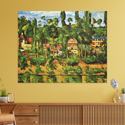 Cezanne - The Chateau de Medan Canvas Afdruk (Insitu (Woonkamer))
