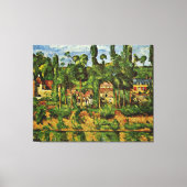 Cezanne - The Chateau de Medan Canvas Afdruk (Voorkant)
