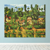 Cezanne - The Chateau de Medan Canvas Afdruk (Insitu (Houten vloer))