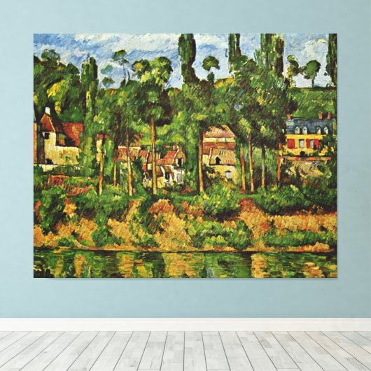 Cezanne - The Chateau de Medan Canvas Afdruk (Insitu (Houten vloer))