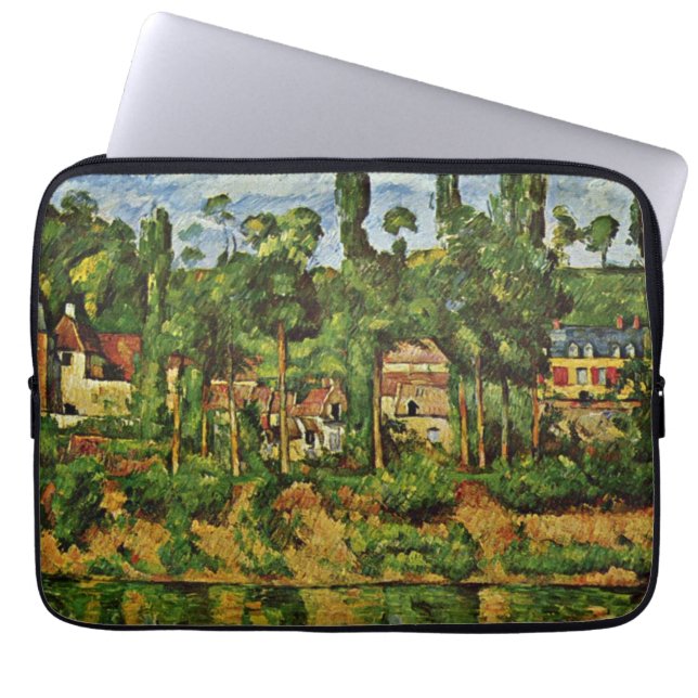 Cezanne - The Chateau de Medan Laptop Sleeve (Voorkant)
