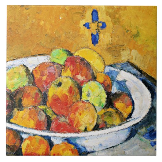 Cezanne - The Plate of Apples Tegeltje (Voorkant)