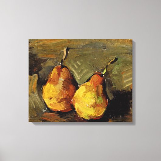 Cezanne - Twee Peren, beroemd nog leven, Canvas Afdruk (Voorkant)