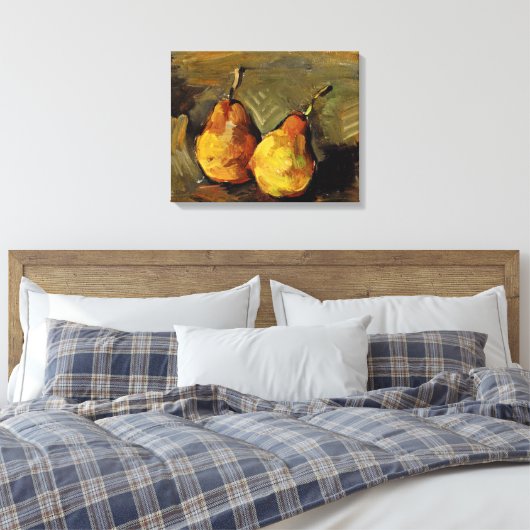Cezanne - Twee Peren, beroemd nog leven, Canvas Afdruk (Insitu (Slaapkamer))
