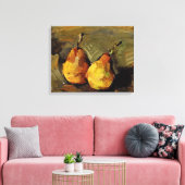 Cezanne - Twee Peren, beroemd nog leven, Canvas Afdruk (Insitu (Woonkamer))