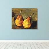 Cezanne - Twee Peren, beroemd nog leven, Canvas Afdruk (Insitu (Houten vloer))