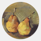 Cezanne - Twee Peren Ronde Sticker (Voorkant)