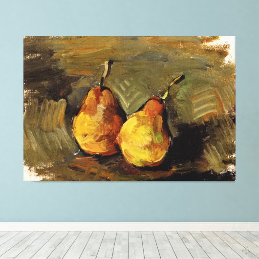 Cezanne - Two Pears Canvas Afdruk (Insitu (Houten vloer))