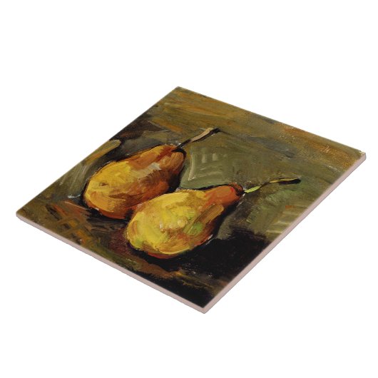 Cezanne - Two Pears Tegeltje (Zijkant)