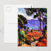 Cezanne - Uitzicht door de bomen Briefkaart (Voorkant / Achterkant)