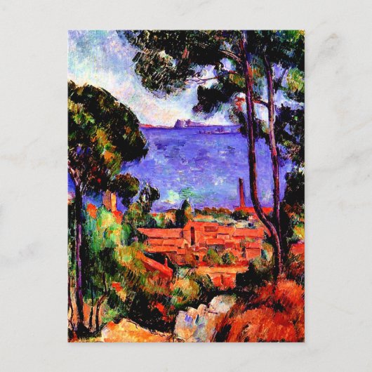 Cezanne - Uitzicht door de bomen Briefkaart (Voorkant)