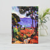 Cezanne - Uitzicht door de bomen Kaart (Staand voorkant)