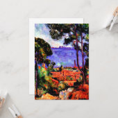 Cezanne - Uitzicht door de bomen Kaart (Voorkant / Achterkant in situ)