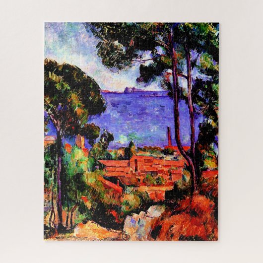 Cezanne - Uitzicht door de bomen Legpuzzel (Verticaal)