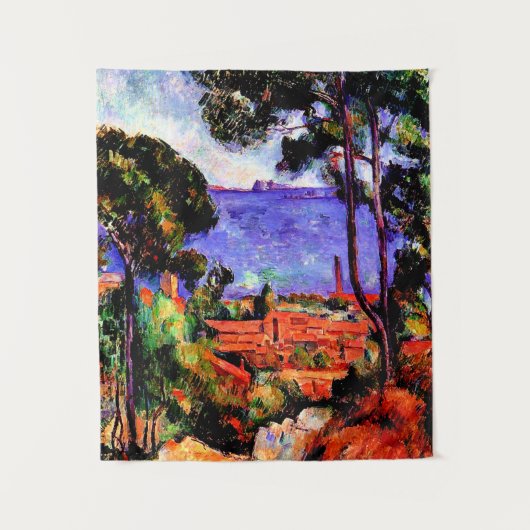 Cezanne - Uitzicht door de Bomen Wandkleed (Voorkant)