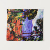 Cezanne - Uitzicht door de bomen Wandkleed (Voorkant (horizontaal))