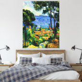 Cezanne - Uitzicht van de Estaque Canvas Afdruk (Insitu (Slaapkamer))