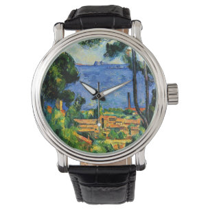 Cezanne - Uitzicht van de Estaque Horloge