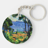 Cezanne - Uitzicht van de Estaque Sleutelhanger (Achterkant)