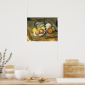 Cézanne - Vaas, Suikerpot en Appels Poster (Keuken)